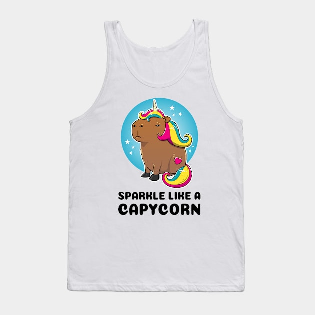 Sparkle like a capycorn Capybara Unicorn Tank Top by capydays